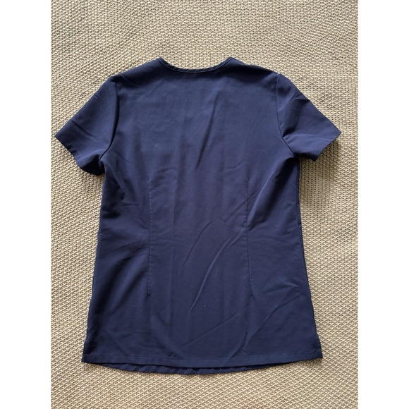 FIGS Women's Technical Collection Scrub Top Blue Short Sleeve Button Up Sz 2XS - Picture 8 of 8